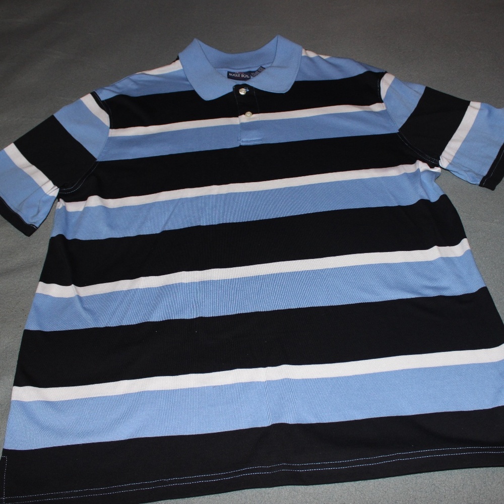 Mens Bugle Boy Polo shirt Size Large EUC